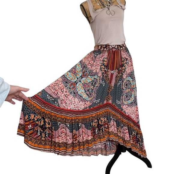 Anthropologie Dresses & Skirts - ANTHROPOLOGIE  ALLAIRE  HIGH-LOW MAXI SKIRT  by BHANUNI 100% viscose - SIZE 2